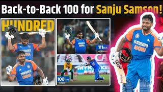 IND vs SA Sanju Samson becomes the first Indian to score backtoback 100s in T20 History [upl. by Hollerman]