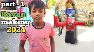 2024 best Ravan making idea  How to make ravan at home 🏠 [upl. by Nitsrik]