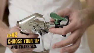 Airless Spraying Tips amp Tricks  How to Choose the Correct Tip and Filter Size  WAGNER [upl. by Mayeda637]