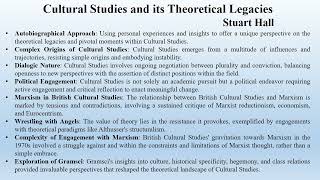 Stuart Halls quotCultural Studies and its Theoretical Legaciesquot Summary [upl. by Allcot]