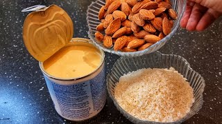 Best Condensed Milk with Almonds and Coconut Youll be Amazed Dessert in a Minute No Baking [upl. by Ahsitam]