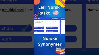 Norske Synonymer Del 5  Oppsummering og Videre Læring [upl. by Yellhsa]