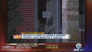 Schools closed in Lapeer Genesee County also Marlette amp Tuscola [upl. by Joby]