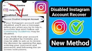 How To Recover Disabled Instagram Account  New Method 2025 [upl. by Partan]