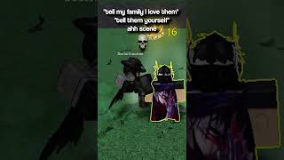 tell my family I love them ahh scene💀thestrongestbattlegrounds shorts roblox [upl. by Elac685]