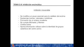 Lec345 Imhibición irreversible umh1025 201516 [upl. by Eldridge]