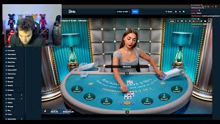 Adin Ross Big 100k Bet On Live Blackjack Make Him Lose Control Online Gambling [upl. by Brit297]