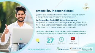 Afiliarse a Seguridad Social como independiente es fácil rápido y no requiere de intermediarios [upl. by Keifer819]