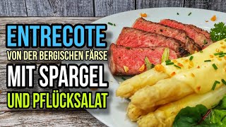 ENTRECOTE MIT SPARGEL UND PFLÜCKSALAT [upl. by Airet]