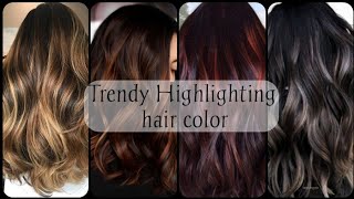 Trendy Highlighting hair color for black hairHighlighting hair color with name picture [upl. by Ahsemac578]