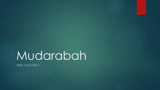 Lecture 10 Mudarabah Part 2 Urdu [upl. by Leiria]