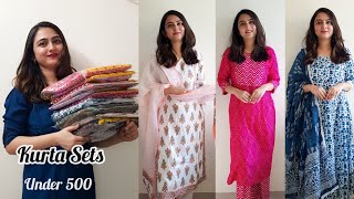 10 Amazon Kurta Sets Under 500 rs  Amazon Haul [upl. by Durware]