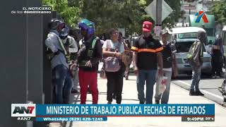 Ministerio de Trabajo publica fechas de feriador [upl. by Luapnoj466]