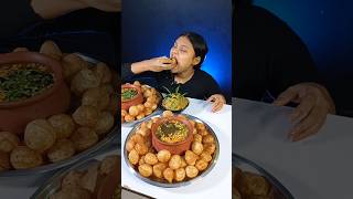 Spicy Matka Golgappa Challenge  Panipuri  Golgappa Eating  Indian Street Food Mukbang shorts [upl. by Netty305]