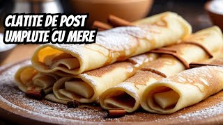 Clatite Crepes de post umplute cu mere [upl. by Zeculon]