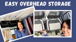 Easy amp Inexpensive Overhead Storage Ideas For Your Van Build [upl. by Hashim]