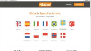 Babbel Erfahrungen Teil 1  Anmeldung registrieren anmelden bei Babbelcom [upl. by Ashman]