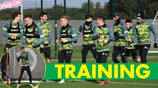 Norwich City Training  City prepare for a tricky trip to Stamford Bridge  The Pink Un [upl. by Melvyn]