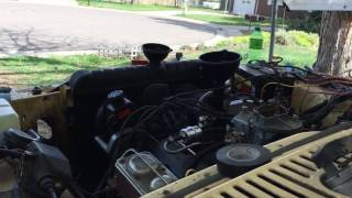 Jeep J10 360 engine swap first startup attempt [upl. by Doroteya]