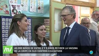 7102024 Más de 40000 alumnos de Infantil reciben por primera vez la vacuna de la gripe [upl. by Eylrac]