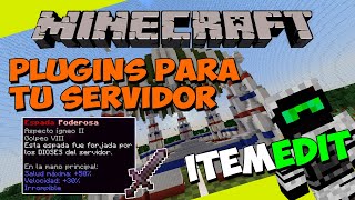 PLUGINS para tu SERVIDOR de Minecraft  ITEMEDIT Creador y Editor de ITEMS [upl. by Doxia]