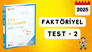 345 TYT MATEMATİK SORU BANKASI ÇÖZÜMLERİ  FAKTÖRİYEL  TEST 2  2025 [upl. by Dilan]