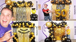 4 IDEAS 🤩 DECORACIONES PARA CUMPLEAÑOS 😍 Guirnalda de globos Decoración con globos  Gustavo gg [upl. by Sumedocin773]