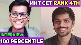 MHT CET topper Interview Anshul Agarwal Mht cet preparation [upl. by Auohc]