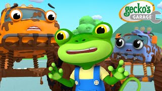 Muddy Max Gets Stuck  Geckos Garage 🚚  Cartoons For Kids  Toddler Fun Learning [upl. by Ahsiloc415]