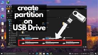 How to Create Multiple Partitions on a USB Flash Drive  Hard Drive [upl. by Kaleena564]