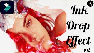 Filmora  How to Create Ink Drop Effect tutorial  How to edit with filmora 12 [upl. by Dnomaj]