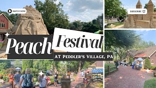 Walking Tour Peddlers Village New Hope Pennsylvania  Peach Festival  Unique Christmas Shops in PA [upl. by Yggam]