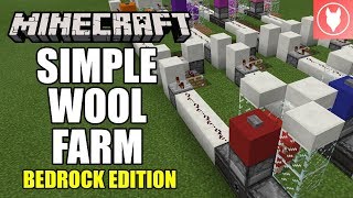 Minecraft Bedrock  Simple Wool Farm Tutorial  Xbox  MCPE  Windows 10  Switch [upl. by Codd]