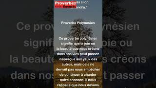 Loiseau qui chante ne sait pas si on lentendra Proverbe Polynésien shorts [upl. by Htennaj]