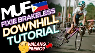 Pano Lumusong sa Fixie 😮 Fixie Downhill Tutorial 😍 [upl. by Poucher897]