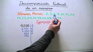 Descomposición Factorial de un Número [upl. by Emmer]