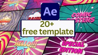 After Effect Cartoon posters 20 Free Templates [upl. by Eecyak]