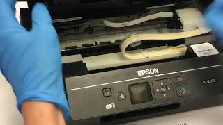 How to remove cartridges from Epson EcoTank ET2650 [upl. by Rab203]