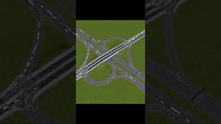 ParClo Interchange Cinematic  Partial Cloverleaf in Cities Skylines [upl. by Caputo]