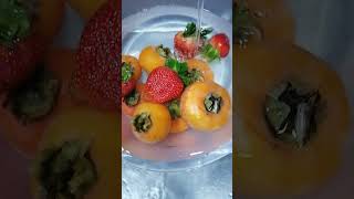 persimmons and strawberry fruit fruits [upl. by Alleen]