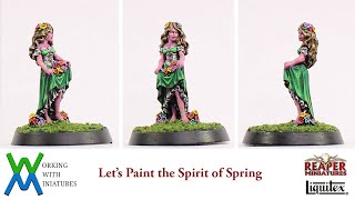 Lets Paint the Spirit of Spring miniaturepainting reapermini liquitex paintingminiatures [upl. by Chute527]