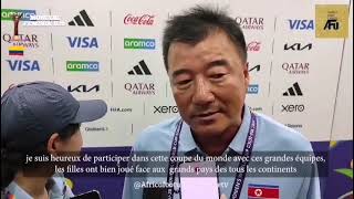 Ri SongHo sélectionneur de la Corée du Nord exprime sa joie après la victoire contre lArgentine [upl. by Atalanta]