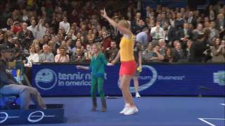 Caroline Wozniacki Dances with Girl [upl. by Auhesoj]