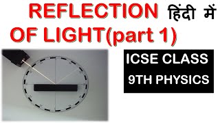 REFLECTION OF LIGHT  ICSE Class 9 PhysicsPart 1 [upl. by Waverley]