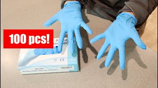 GMG Disposable Nitrile Gloves PowderFree LatexFree REVIEW 2022 [upl. by Oicirtap492]