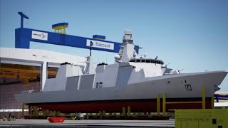 UK Begins Construction of 1st Type31 Frigate HMS Venturer in Rosyth [upl. by Ariday]