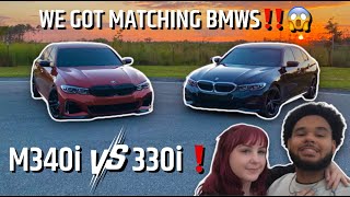 ME AND MY GIRLFRIEND GOT MATCHING BMWS M340330i M SPORT [upl. by Ynnel]