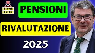 🟨 RIVALUTAZIONE PENSIONI 2025❗️ AUMENTI E BONUS DI GENNAIO 2025❗️ [upl. by Sucramrej]