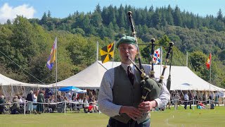 Piper Jamie Forrester playing Duncan The Gauger during 2021 Oban Games Argyllshire Gathering [upl. by Anita]