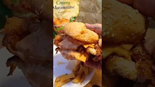 Zinger Chicken Burger Recipe shorts youtubeshorts viralvideo [upl. by Lean]